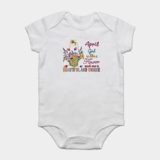 April Girl - Flower Basket Baby Bodysuit